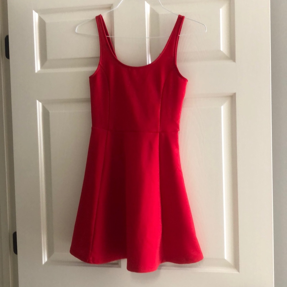 Red casual dress